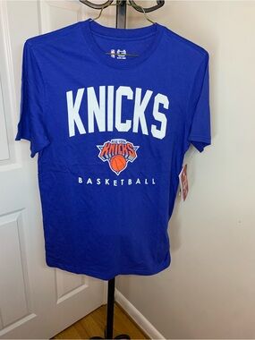 NBA Blue Cotton Blend Team Tee with White/Orange Logo